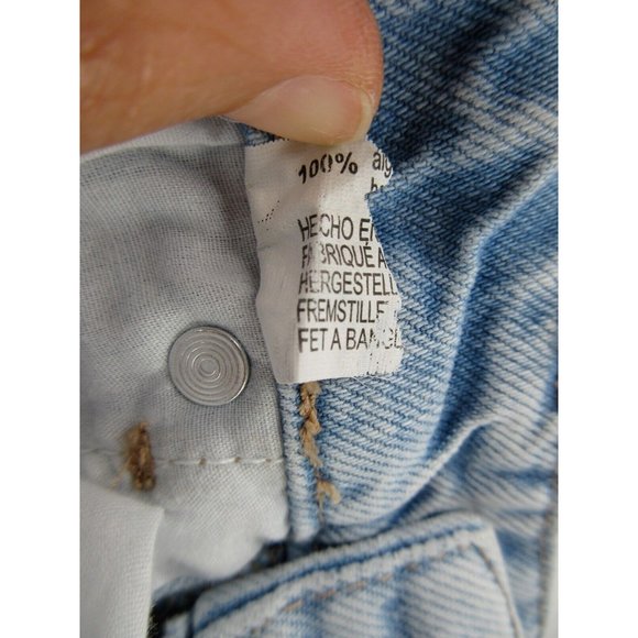 Zara Shorts 4 Mini Cut-Off High Rise Stretch Denim Raw Hem Light Wash - Picture 8 of 9